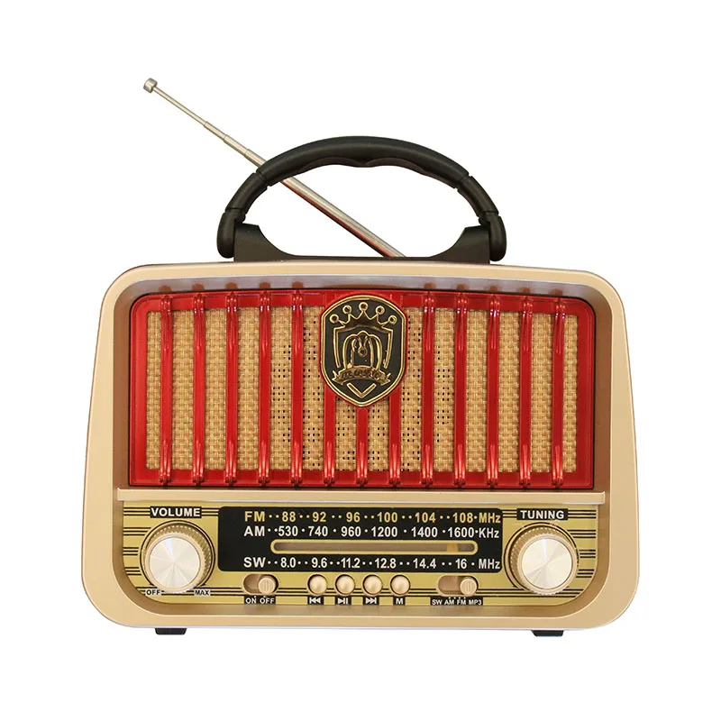 RS-3177BT Factory Produce Wooden Vintage and Fashion Style Portable Radio With Usb,tf Player Rechargeable and Blueteeth