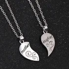 Heart World Necklace Hot Selling Stainless Steel Silver Plated Mother'S Day Gift Peach Heart Flower Necklace