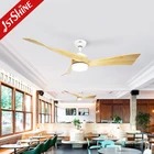 1stshine 52 Inch 5 Speed Remote Control 3 Solid Wood Blades Decorative Led Ceiling Fan