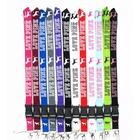 Lanyard Wholesale Printed Card Holder Custom Wrist Keychain Polyester Lanyard Love Pink Lanyard