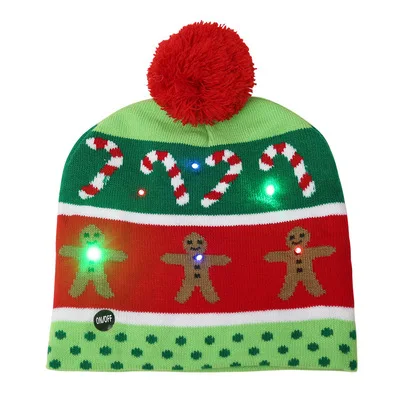 Christmas Light Up Beanie Hat Winter 