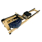 Wood Rowing Machine Heavy Duty Exercise Fitness Equipment Water Rowing Machine With Wood Frame Gym Equipment