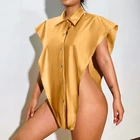 Shirt Trendy 2022 Womens Fashion PU Faux Leather Tops Loose Solid Sleeveless Shirt Ladies Blouses