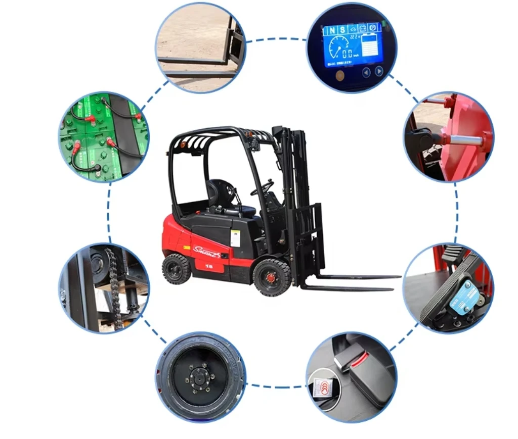 product professional manufacturers new 25ton small electric forklift pallet jack with solid 125mm fork all wheel solid tire-2