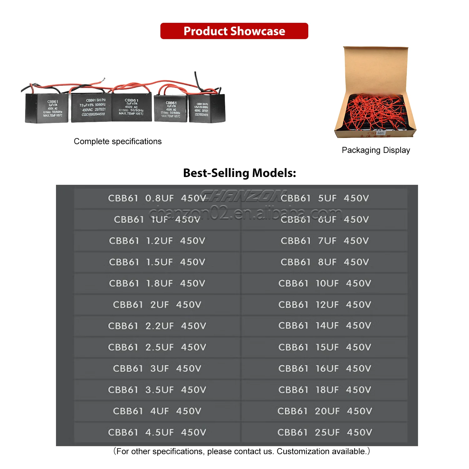 Cbb61 Air Conditioner, 1UF, 1.5UF, 2UF, 2.5UF - detail 12