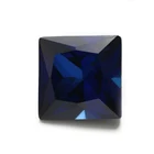 Synthetic Sapphire Princess Cut SQ5x5mm 34# Blue Corundum Loose Gemstones For Ring