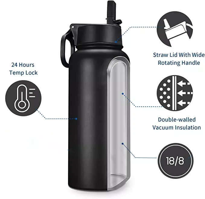 12oz Stainless Steel Insulated Water Bottle Double Wall BPA Free Custom Water Bottle logo for Kid