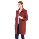 Coat New Style Solid Color Winter Coat Women Mid-Length Warm Woolen Coat