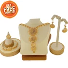 China Jewelry Made In China Wedding Jewelry Set Gold Plated Copper Alloy Set Africa Fashion Necklace Jewelry Sets