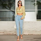 Design Women Women 2021 New Design V Neck Long Sleeve Spring And Summer Printed Chiffon Women Blouse Tops Shirts