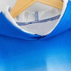 Fashion Customized Contrast Color Suit Men's Fashion Casual Hoodie Stringless Blue Gray Hoodie