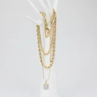 Necklace Trendy Multilayer Chain Boho Choker Pendant Necklace For Women Animal Zodiac Sign Necklace