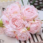 Rose Wholesale Colorful Silk Large Artificial Flower Heads Artificial Rose Flower