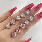 Jewelry Cz Factory Supplier Fine Jewelry White Cz 14k Gold Plated Small Stud Earrings