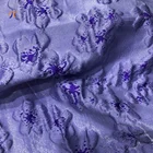 Nylon Lightweight Embossed Polyester Warp Knitted Nylon Jacquard Breathable Flowers Organza Lace Fabric