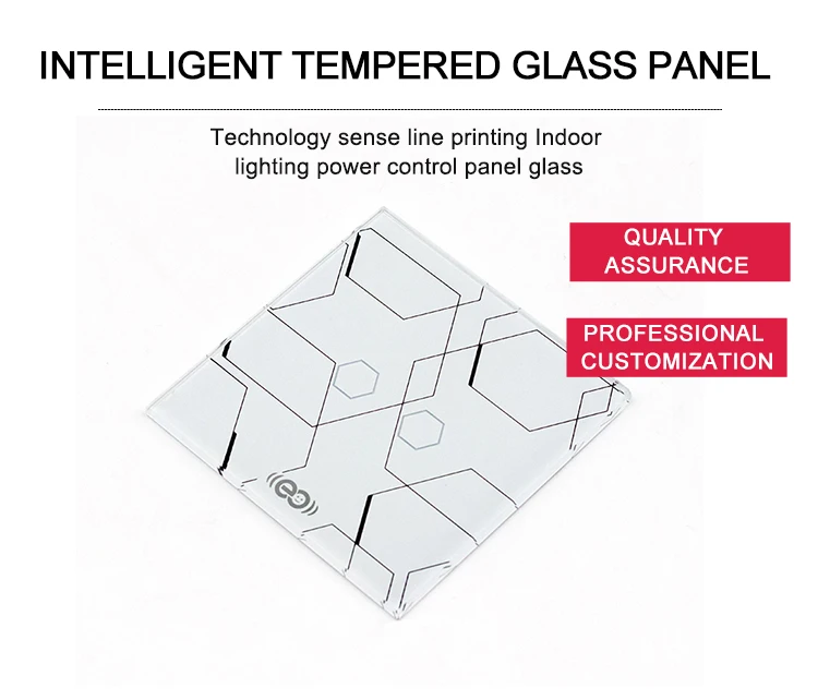 Technology sense line printing indoor lighting power control panel glass