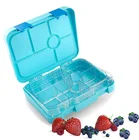 Aohea Eco Lunch Box Bento Double Buckle Bento Box Manufacturer 6 Compartment Lunch Box