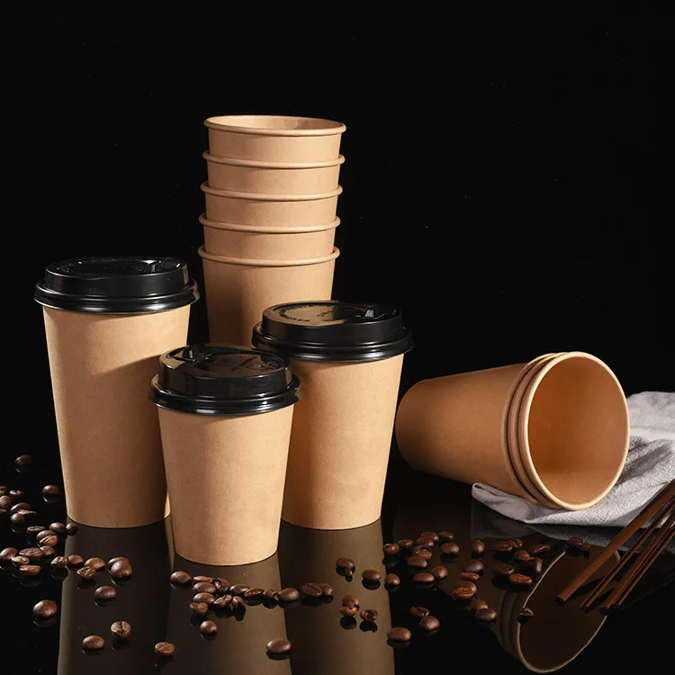 Custom Logo Printed Disposable Bio-Degradable Single Wall Paper Cup for Coffee and Milk Tea Customized