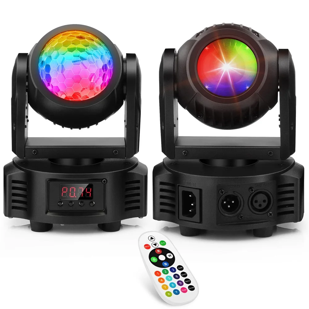 40W DMX512 RGBW LED Moving Head Stage Light Remote Control Sound Activated Disco Club Bar DJ Party Live Show Ambient Light