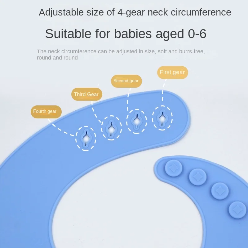 Factory OEM Customized baby food and rice pocket waterproof super soft silicone bibs bib