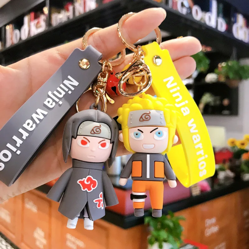 Cartoon Keychain Keyring Anime Figures Key Chain Metal Keytag Jewelry Kids Gift 