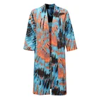 Long High Level Custom Womens Straight Half Sleeve Floral Pattern Long Coats