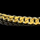 Bracelet Custom Men Personalised Iced Out Pure 925 Sterling Silver 14k 14mm 24k Cuban Chain Bracelet For Women