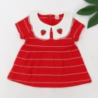 Children Summer Children Summer New Clothing Wholesale Fruit Embroidery Girls Short-sleeved Dress