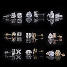 Gold Earrings Stud Goldearrings Starsgem Custom Gold Earrings Hoop 9K 10K 14k 18K Gold Moissanite Diamond Stud Earrings