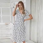 White FORLADIES Summer 2021 Newest Design Short Sleeve Casual Dresses Floral Dresses For White Dresses