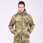 Hoody Jacket Men's Army Fans Military Tactical Coat Camouflage Waterproof Softshell Hoody Hiking Camping Cargo Jacket