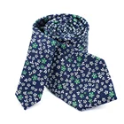 Ties Green Tie Fashion Hot Mens Navy Blue Woven Jacquard Cheap Polyester Ties Handsome Green Floral Tie