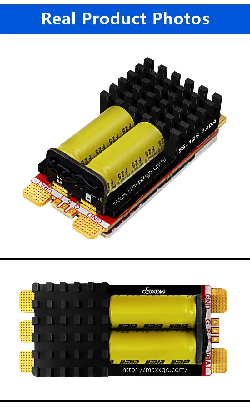 Brushless Speed Controller, MAXKGO, 120A, 5-12S, AM32 - detail 18