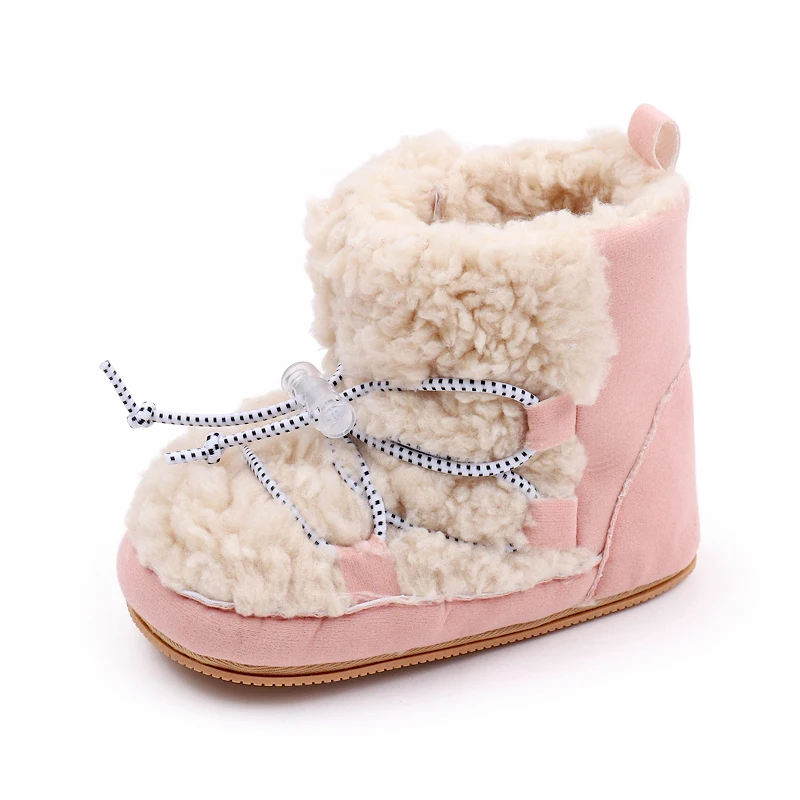 Autumn and Winter New Baby Thick Warm Coral Velvet Warm Soft Sole Toddler Cotton Boots manufacture