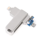 32gb Usb 32gb In Stock 3 In 1 OTG Metal Usb Flash Drive 32gb 8gb 16gb Mobile Phone OTG Pendrive 64gb 128gb 256gb