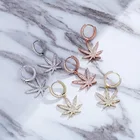 Gold Earrings Earrings Attractive Style Jewellery Eco Friendly 14k Maple Leaf Shape White Gold Earrings