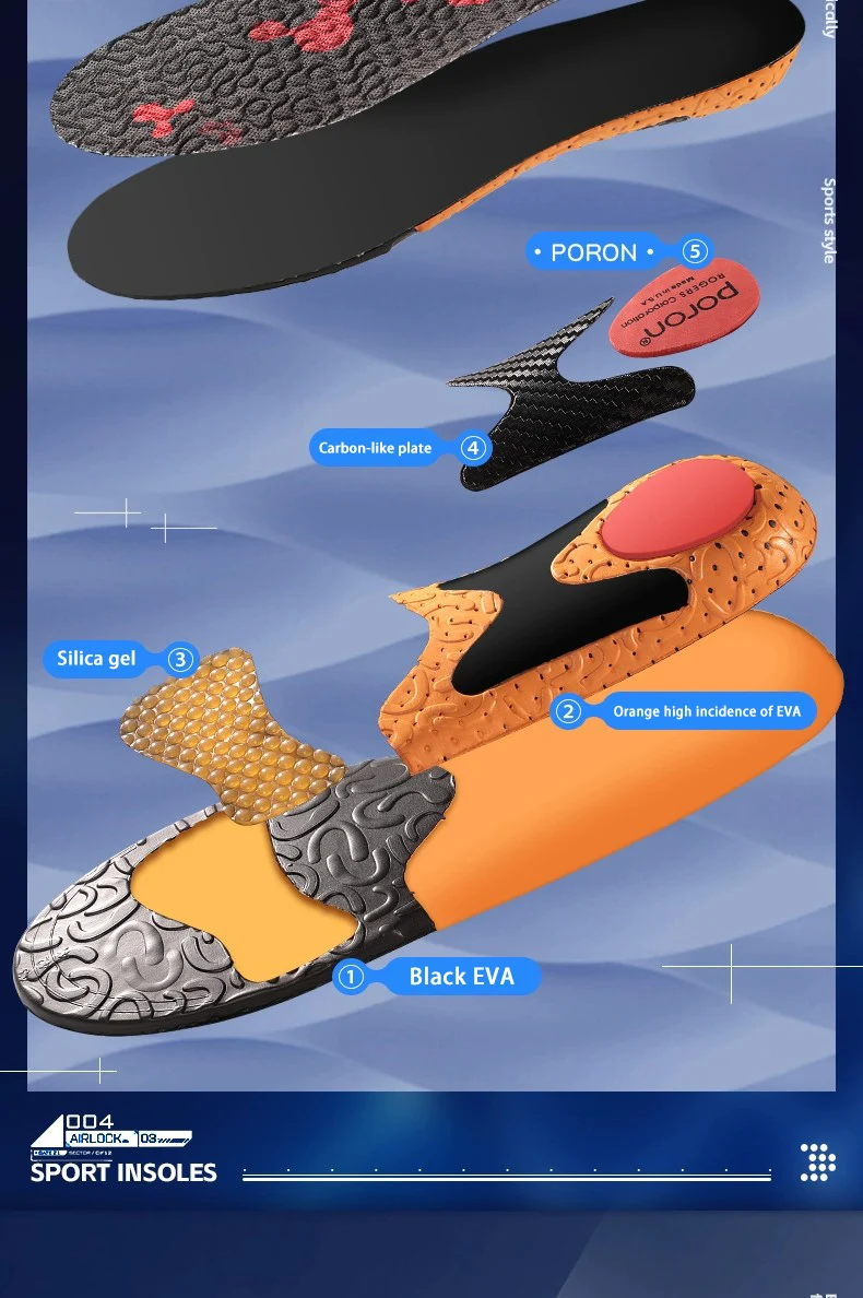 Ha219760c6d5844b898b0c642acf7f654Y Running Sports Insoles with Enhanced Grip & Shock Absorption