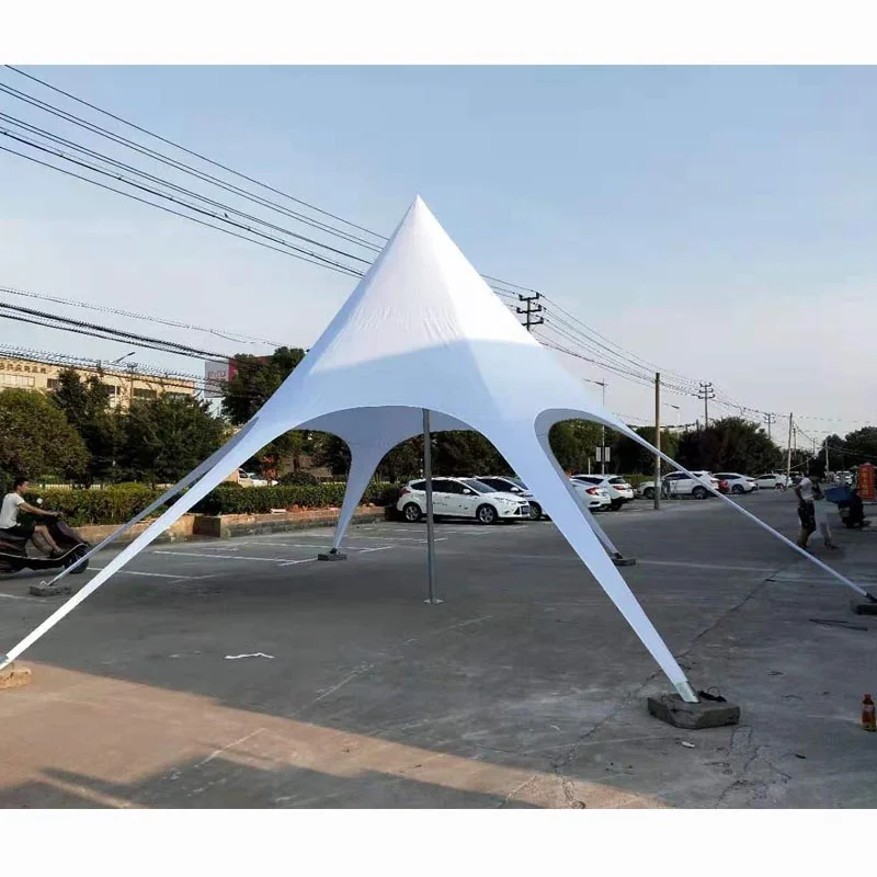 2024 aluminum pole spider star shaped tent Star double shade marquee tent for outdoor events exhibition trade show tent for sale