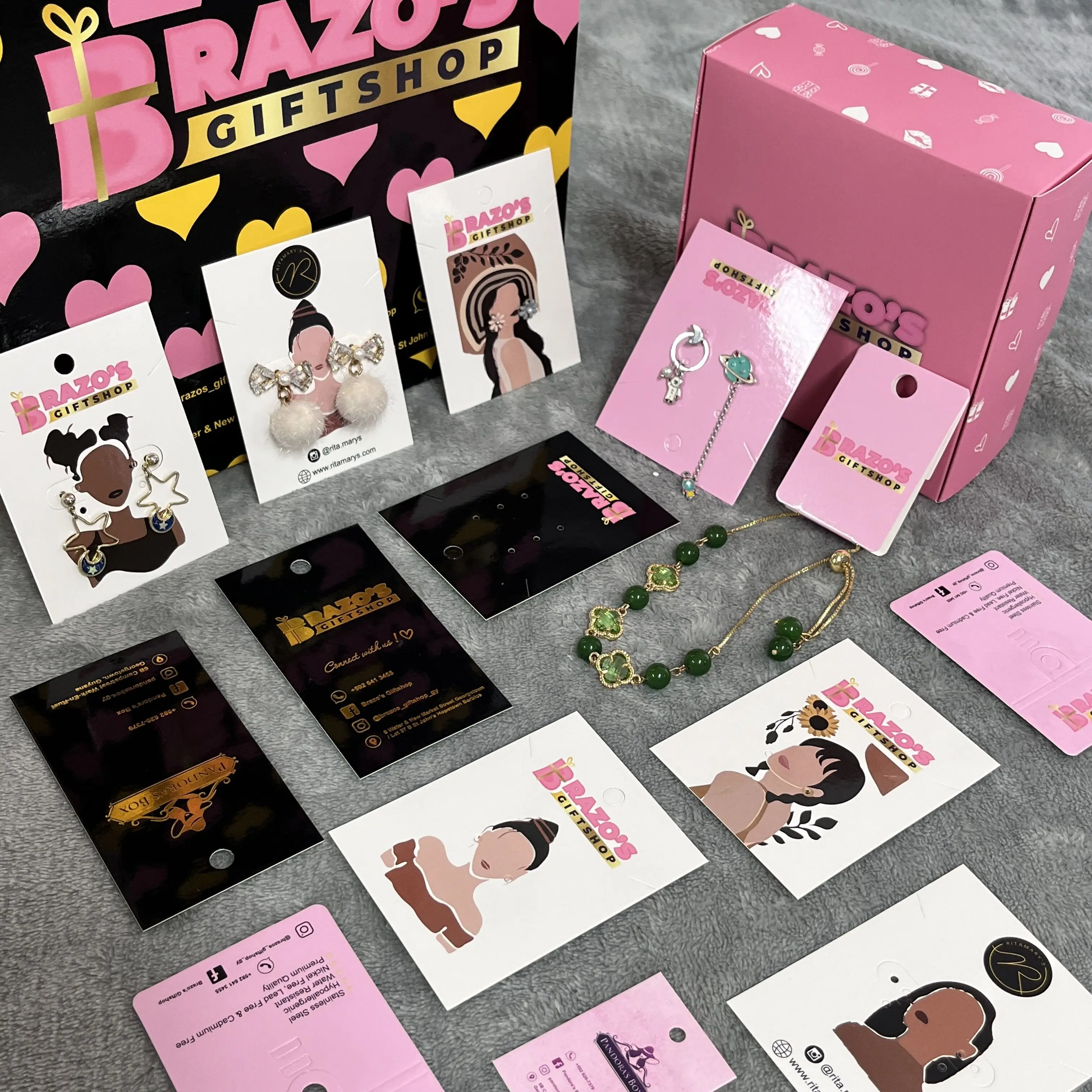 Eco Friendly Custom Die Cut Earring Cards Private Label Holder Backing Jewelry Display Cards supplier