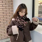 Knitted Scarf Fashion Knitted Houndstooth Ladies Winter Plaid Scarf Wholesale