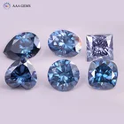 Best Price $22 Per Carat Blue Round Shape Moissanite GRA Certificate DE Color VVS Blue Moissanite
