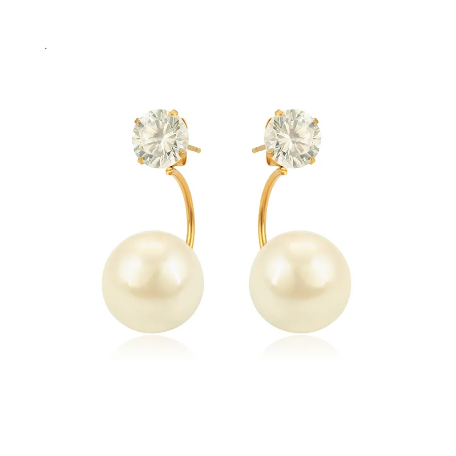 24k gold pearl earrings