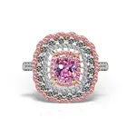 Zircon Zircon Ring Exclusive Bulk Custom Jewelry Pink Zircon Party Ring For Women
