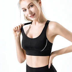 Custom Buckle Design Cross Firm Chest Clothing Manufacturers Sports Bra For Women Adjustable Straps