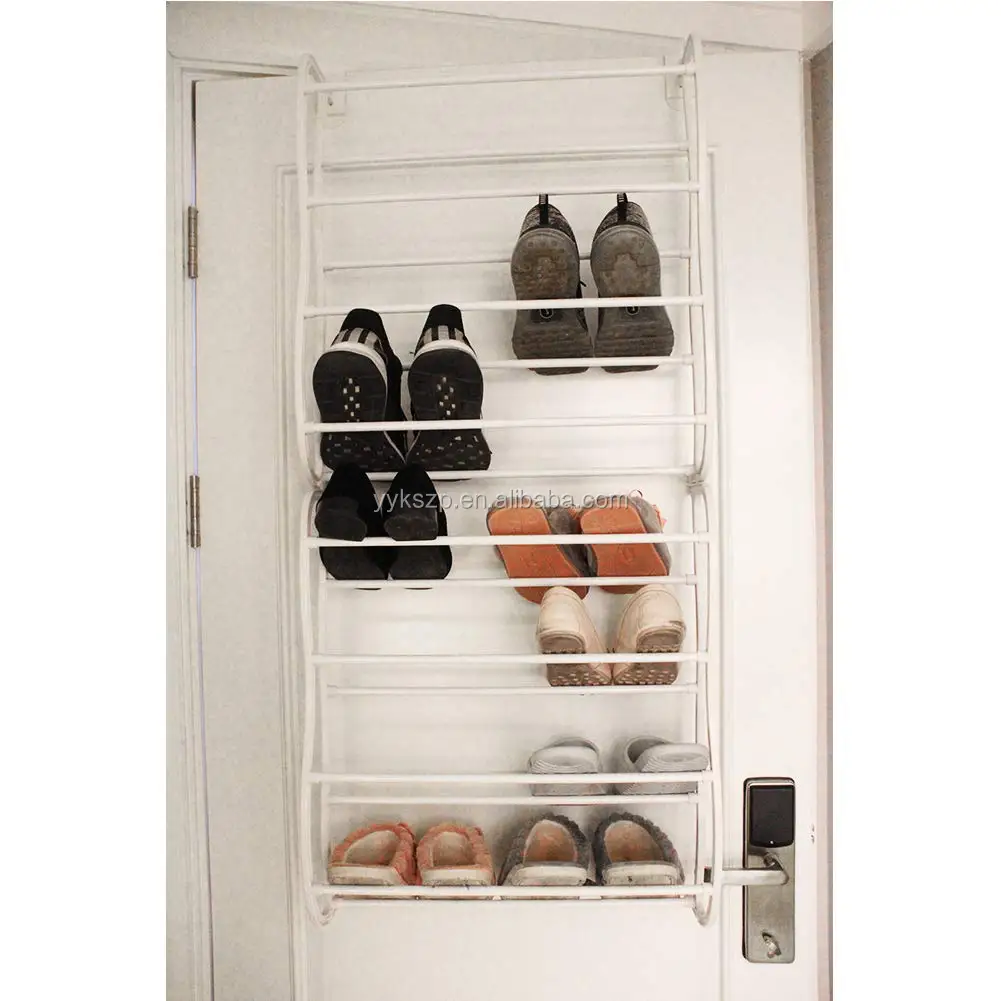 Hanging Shoe Organizer, Over The Door Shoe Organizer With 24 Mesh Large