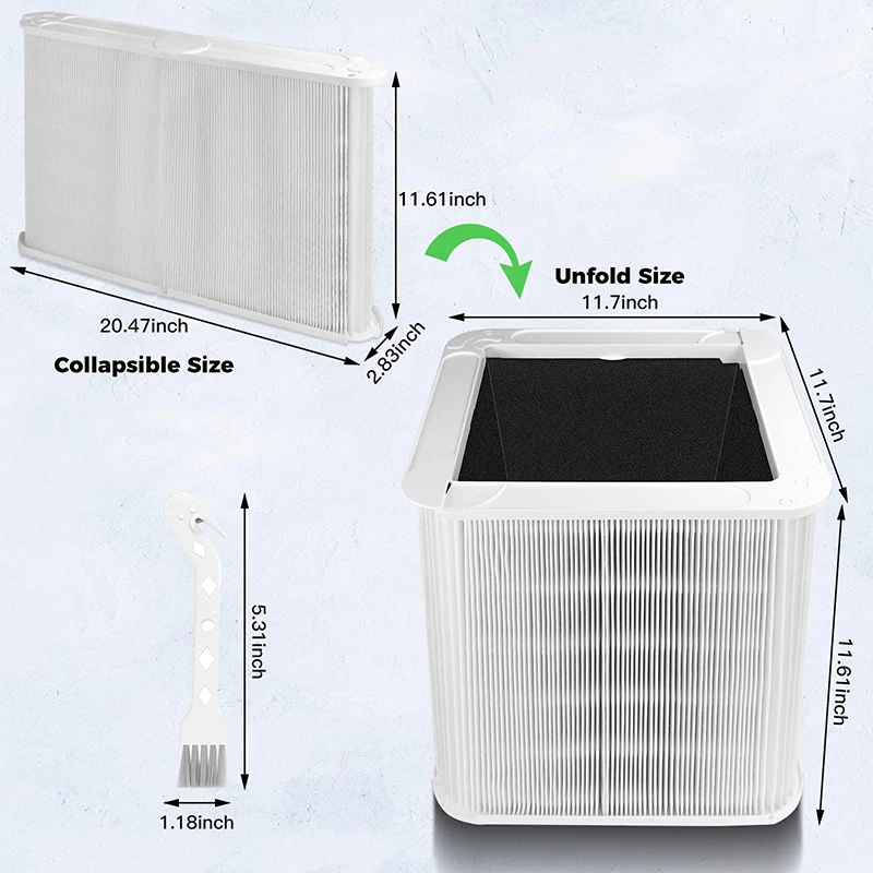 Custom air Purifier Hepa Filter Replacement for Blueair Pure 211 Carbon Home air Cleaner Allergens H12 H13 H14 Folded Filter manufacture