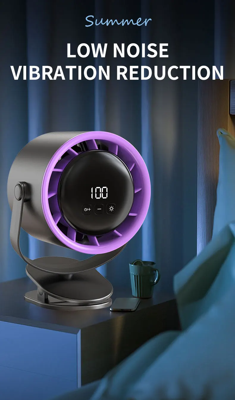 Rechargeable Mini Clip Fan, USB, 4000mAh - detail 20