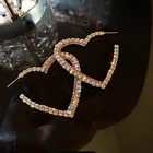 Hoop Earrings Earrings Hoop Earrings Crystals Fashion Trendy 2021 Crystal Heart Hoop Earrings