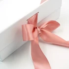 Custom Printing Square Cake Gift Packaging Box Collapsible Mini Cupcake Box With Ribbon