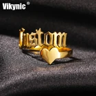 Hop Ring Hip Hop Stainless Steel DIY Letter Ring Men And Women Couple Custom Name Ring